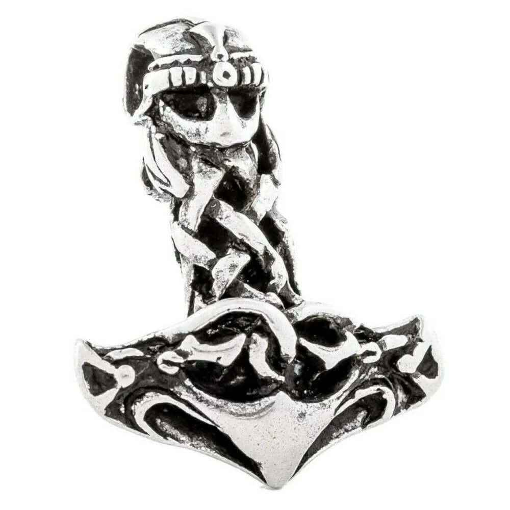 Thors Hammer Schmuck Anhänger 925er Silber - Thorhammer - 33x27mm