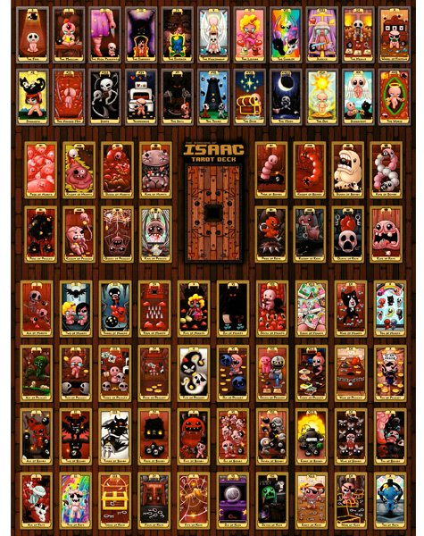 The Binding of Isaac Tarot Cards Wall Poster - Nicalis Store powered by Hypergun