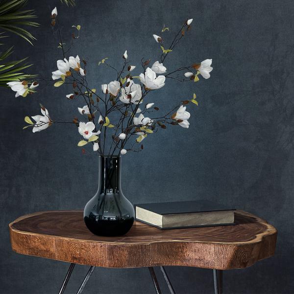 Künstliche Blumen Solo – Creme – Magnolienzweige – 4 Stück – ↕105 cm