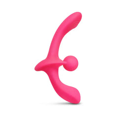 Cerise Double Tap Dual-Ended Vibrating Strapless Strap-on