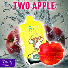 Fumot Vape Jetable Puff 12K Bouffees Two Apple Gout with Batterie Rechargeable
