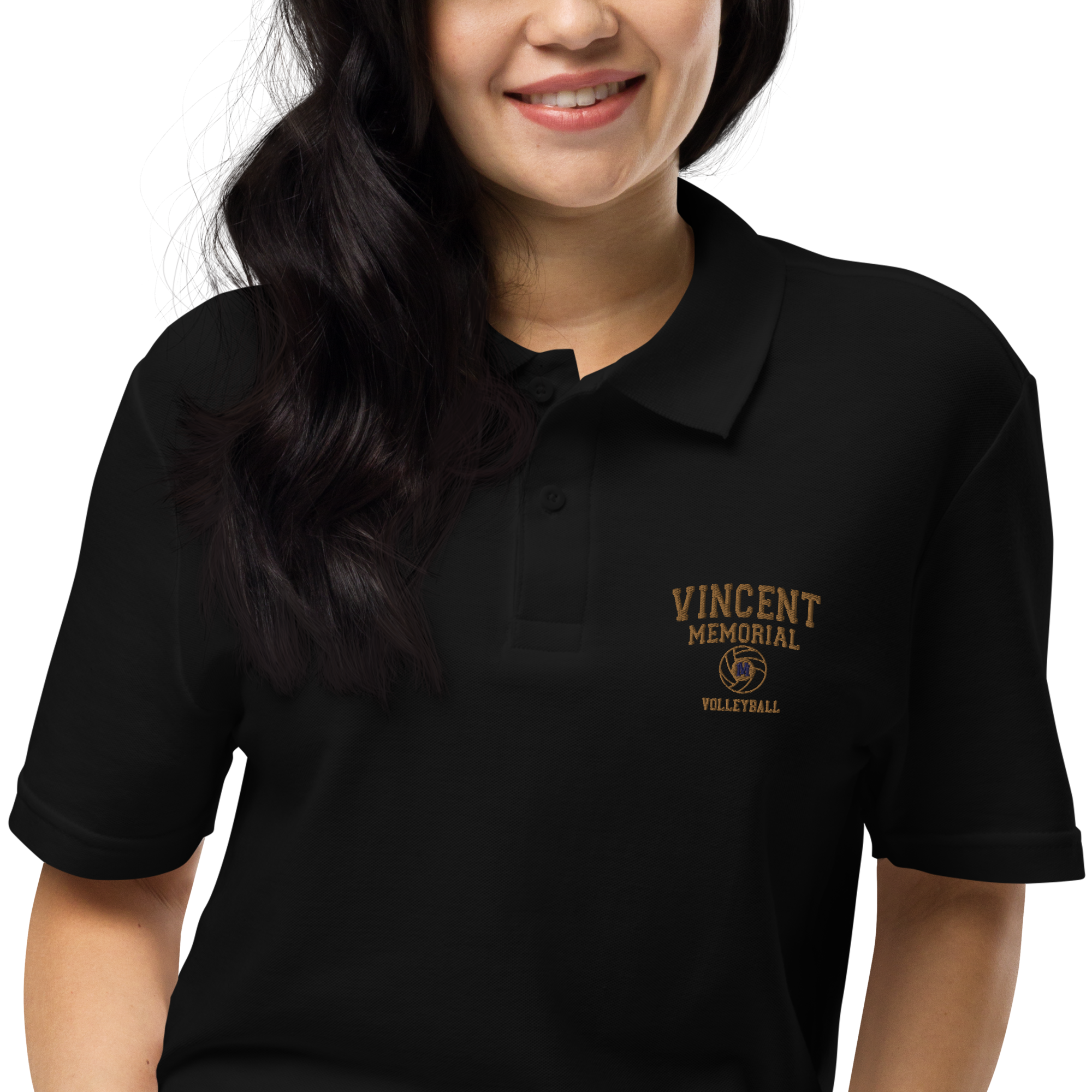 Vincent Memorial Volleyball polo shirt