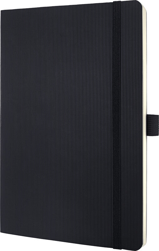 Sigel Notizbuch Conceptum, A5, punktkariert, Fadenheftung, Softcover, 194 Seiten, 80 g/m² – schwarz