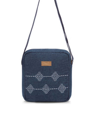 Upcycled Kantha Hand Embroidered Breakfree Sling Bag - Dwij -