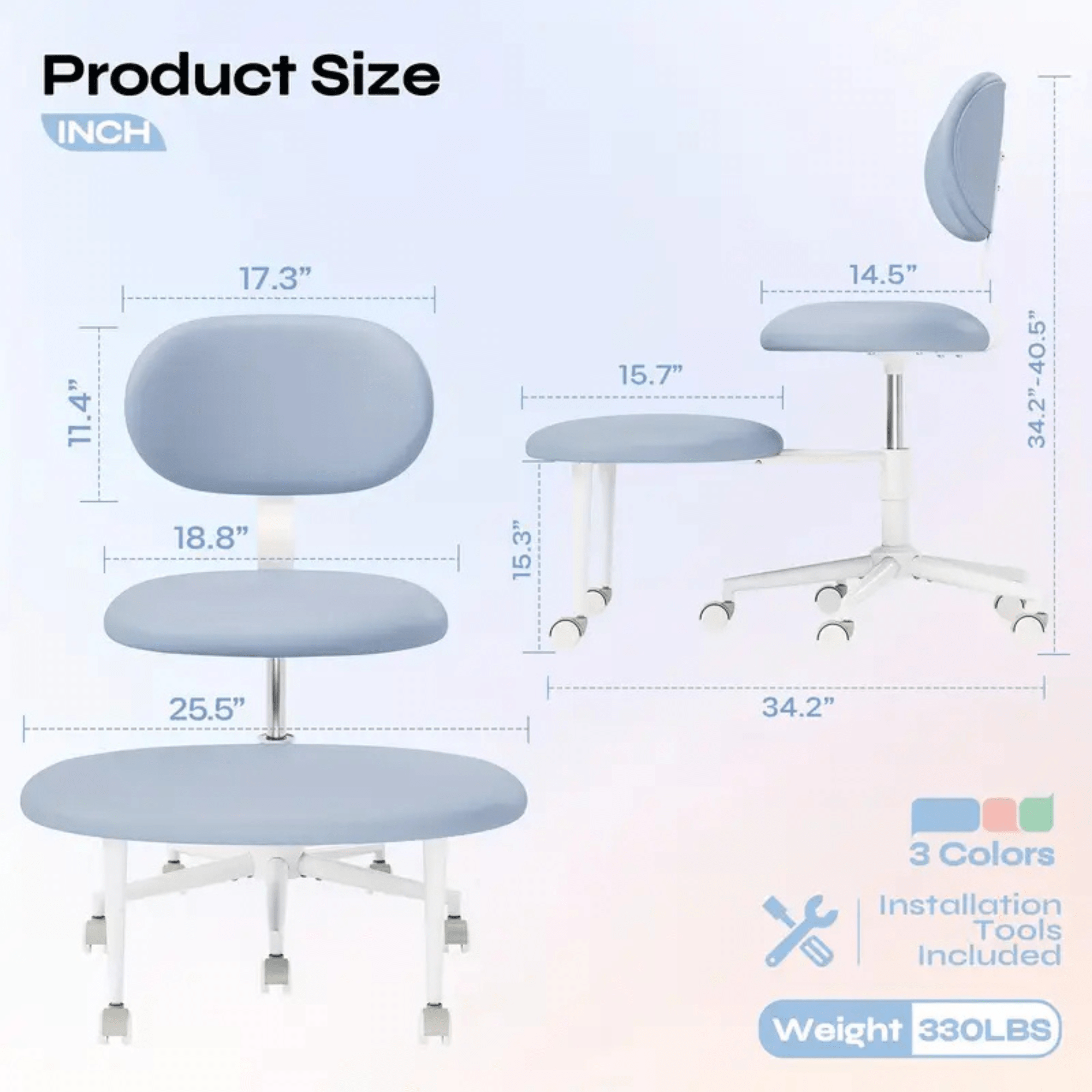 Valcero Comfort Zitstoel Voor Werk - VelvetRoots