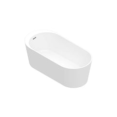GoodHome Huron fritstående oval badekar 170 x 75 cm i hvid