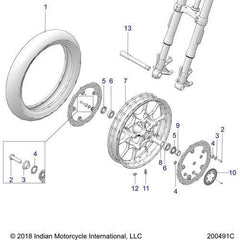 Wheel Front 19X3.0 Cast Black by Polaris 1523218-266 Wheel