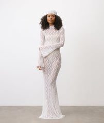 Lace Maxi Beach Dress - White