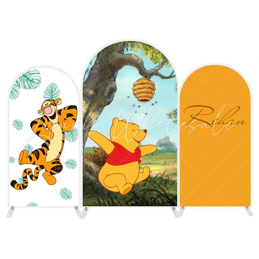 Housse pour arche thème Winnie l'Ourson pour fête anniversaire