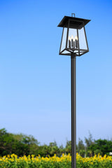 Z-Lite Rainer 6 Light Outdoor Post Mounted Fixture in Black Finish Model: 5015PHXXLR-511P-BK