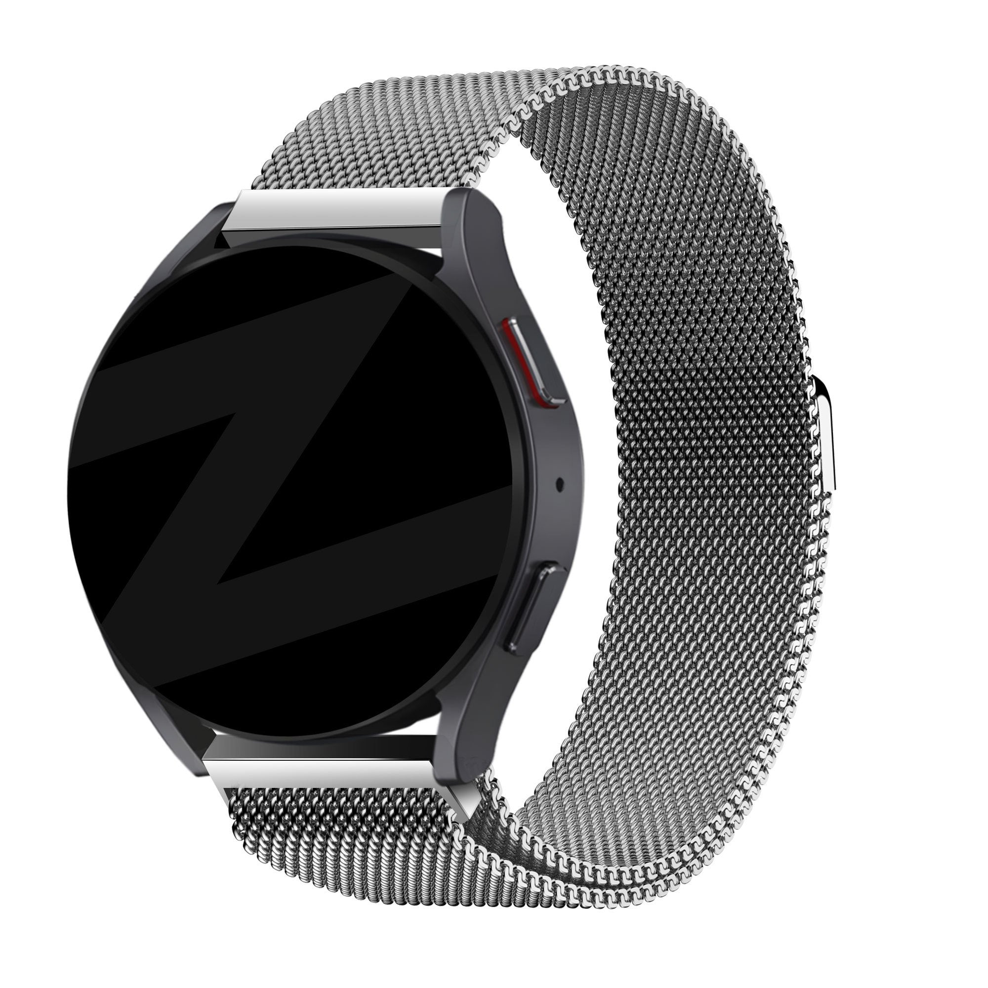 Bandz Huawei Watch GT 5 - 46mm Milanese Loop Armband (Silber)